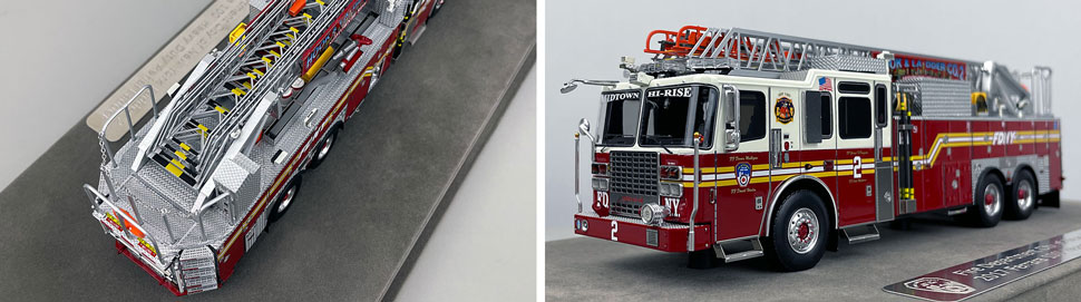 Closeup pictures 3-4 of the FDNY Ladder 2 scale model