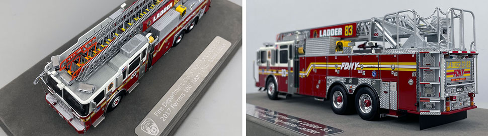 Closeup pictures 7-8 of the FDNY Ladder 83 scale model