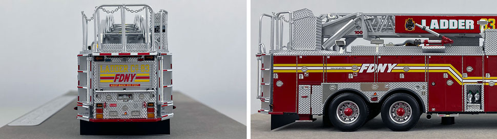 Closeup pictures 9-10 of the FDNY Ladder 83 scale model