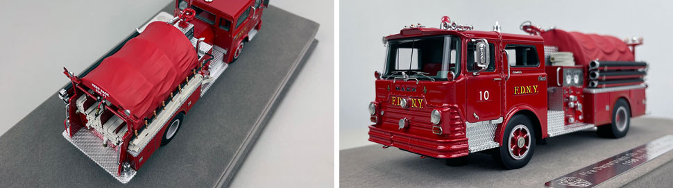 Closeup pictures 3-4 of FDNY's 1968 Mack CF Engine 10 scale model