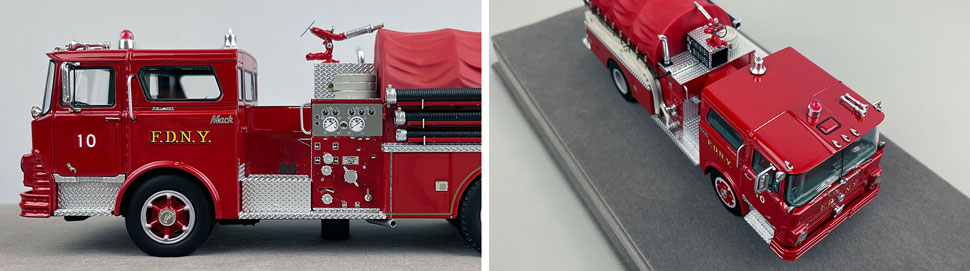 Closeup pictures 5-6 of FDNY's 1968 Mack CF Engine 10 scale model