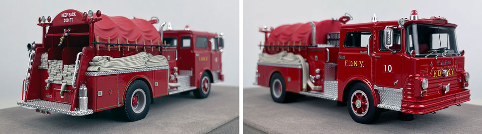 Closeup pictures 11-12 of FDNY's 1968 Mack CF Engine 10 scale model