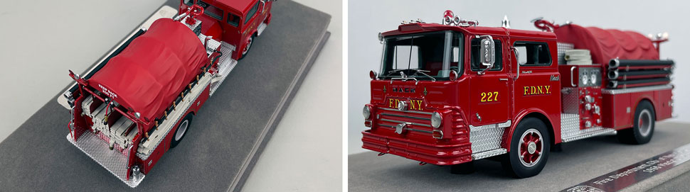 Closeup pictures 3-4 of FDNY's 1968 Mack CF Engine 227 scale model