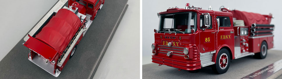 Closeup pictures 3-4 of FDNY's 1968 Mack CF Engine 85 scale model