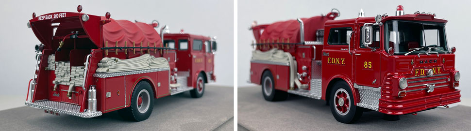Closeup pictures 11-12 of FDNY's 1968 Mack CF Engine 85 scale model