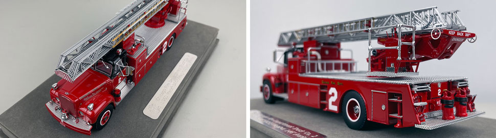 Closeup pics 7-8 of Chicago Fire Department 1960 Mack B85F/Magirus Truck 2 scale model