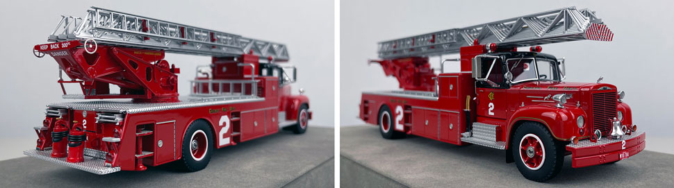 Closeup pics 11-12 of Chicago Fire Department 1960 Mack B85F/Magirus Truck 2 scale model