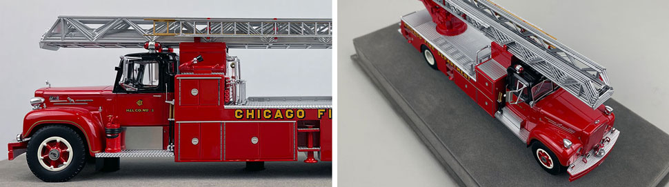 Closeup pics 5-6 of Chicago Fire Department 1960 Mack B85F/Magirus Truck 3 scale model