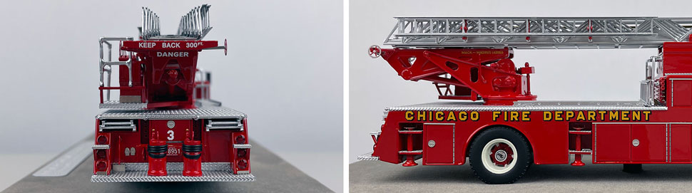Closeup pics 9-10 of Chicago Fire Department 1960 Mack B85F/Magirus Truck 3 scale model