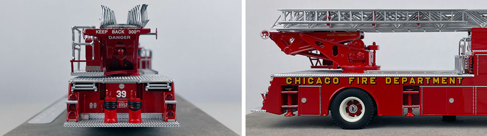Closeup pics 9-10 of Chicago Fire Department 1960 Mack B85F/Magirus Truck 39 scale model