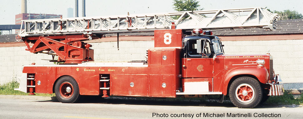 Chicago Fire Department 1960 Truck 8 courtesy of Michael Martinelli Collection