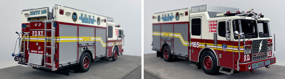 Closeup pictures 11-12 of the FDNY 2015 Ferrara HMTU 165 - Staten Island scale model