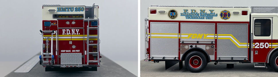 Closeup pictures 9-10 of the FDNY 2015 Ferrara HMTU 250 - Brooklyn scale model
