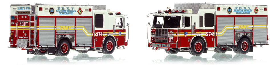FDNY's 2015 Ferrara HMTU 250 - Queens scale model is hand-crafted and intricately detailed.