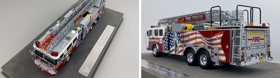 Closeup pictures 7-8 of the 2001 FDNY Ladder 10 scale model