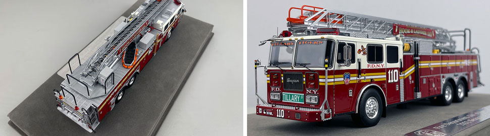 Closeup pictures 3-4 of the 2002 FDNY Ladder 110 scale model