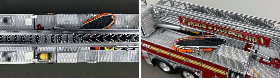 Closeup pictures 13-14 of the 2002 FDNY Ladder 110 scale model
