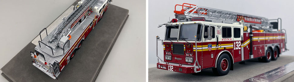 Closeup pictures 3-4 of the 2001 FDNY Ladder 132 scale model