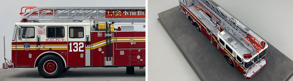 Closeup pictures 5-6 of the 2001 FDNY Ladder 132 scale model