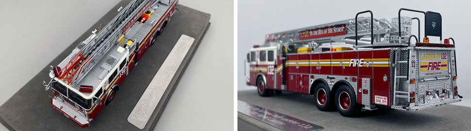 Closeup pictures 7-8 of the 2001 FDNY Ladder 132 scale model