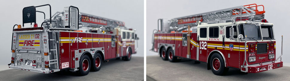 Closeup pictures 11-12 of the 2001 FDNY Ladder 132 scale model