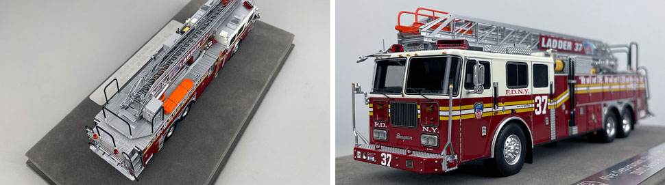 Closeup pictures 3-4 of the 2002 FDNY Ladder 37 scale model