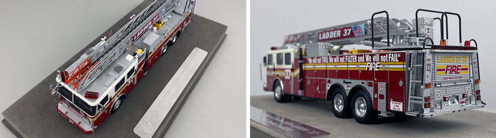 Closeup pictures 7-8 of the 2002 FDNY Ladder 37 scale model