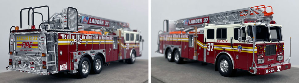 Closeup pictures 11-12 of the 2002 FDNY Ladder 37 scale model