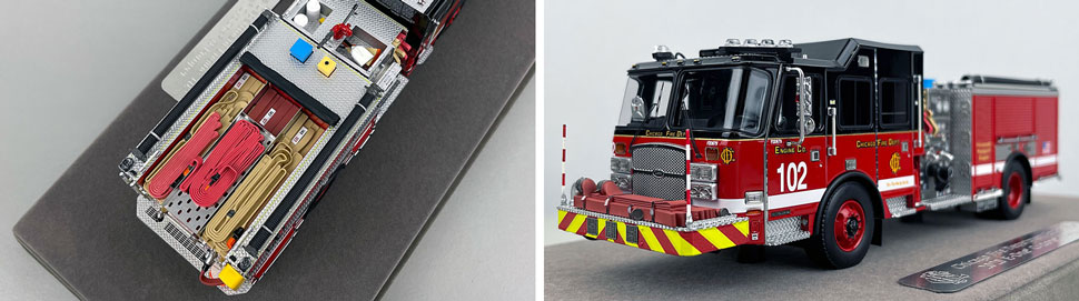 Closeup pics 3-4 of Chicago Fire Department E-One Engine 102 scale model