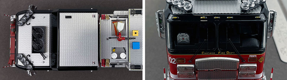 Closeup pics 13-14 of Chicago Fire Department E-One Engine 102 scale model