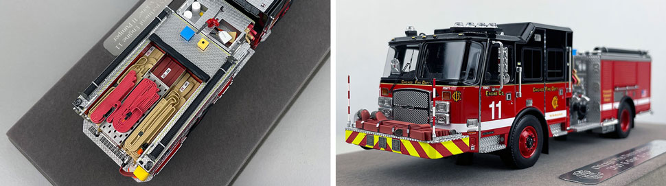 Closeup pics 3-4 of Chicago Fire Department E-One Engine 11 scale model
