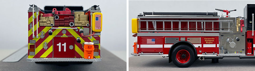 Closeup pics 9-10 of Chicago Fire Department E-One Engine 11 scale model