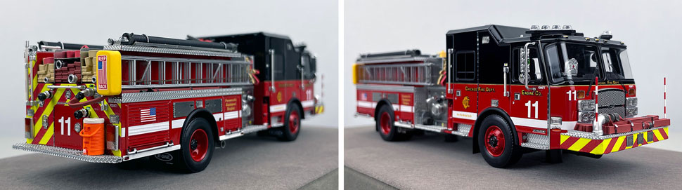 Closeup pics 11-12 of Chicago Fire Department E-One Engine 11 scale model