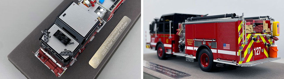Closeup pics 7-8 of Chicago Fire Department E-One Engine 127 scale model