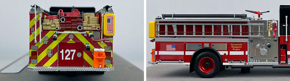 Closeup pics 9-10 of Chicago Fire Department E-One Engine 127 scale model