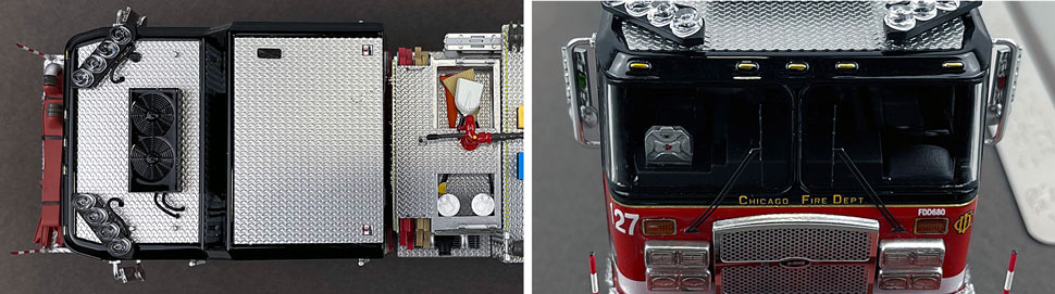 Closeup pics 13-14 of Chicago Fire Department E-One Engine 127 scale model
