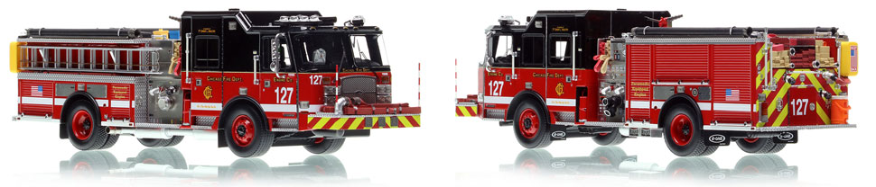 Chicago's E-One Engine 127 is hand-crafted and intricately detailed.