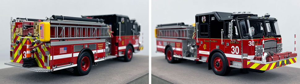 Closeup pics 11-12 of Chicago Fire Department E-One Engine 30 scale model