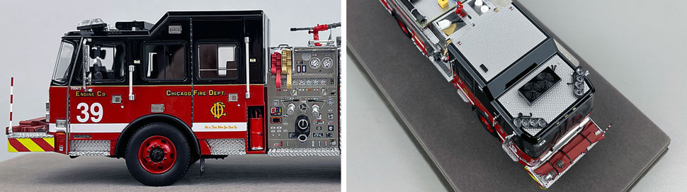 Closeup pics 5-6 of Chicago Fire Department E-One Engine 39 scale model