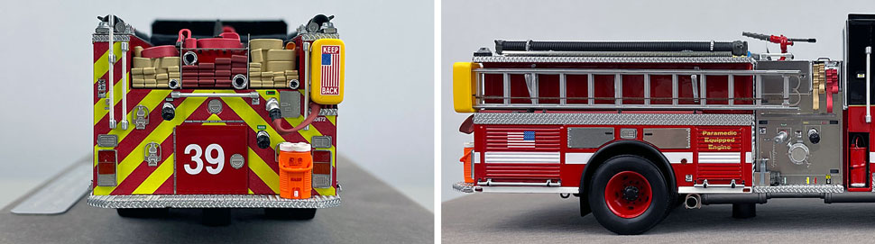 Closeup pics 9-10 of Chicago Fire Department E-One Engine 39 scale model