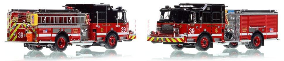Chicago's E-One Engine 39 is hand-crafted and intricately detailed.