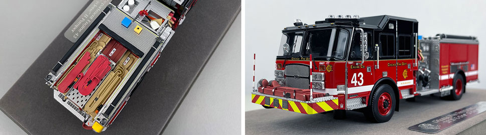 Closeup pics 3-4 of Chicago Fire Department E-One Engine 43 scale model