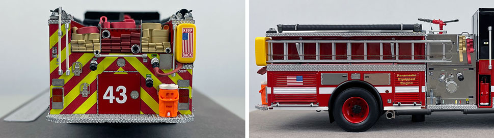 Closeup pics 9-10 of Chicago Fire Department E-One Engine 43 scale model
