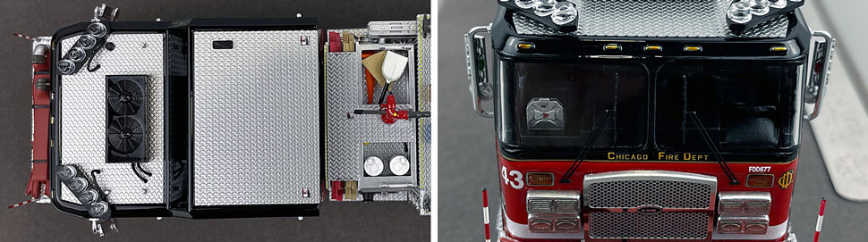 Closeup pics 13-14 of Chicago Fire Department E-One Engine 43 scale model