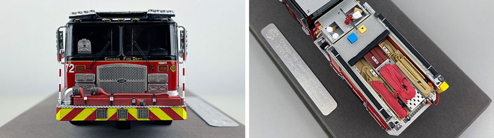 Closeup pics 1-2 of Chicago Fire Department E-One Engine 72 scale model