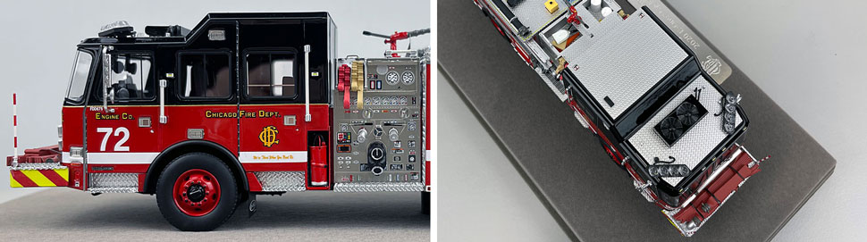 Closeup pics 5-6 of Chicago Fire Department E-One Engine 72 scale model