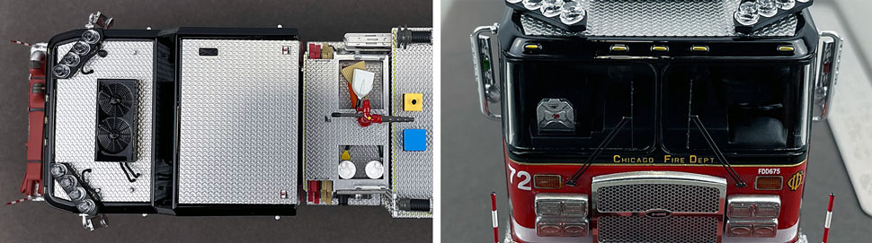 Closeup pics 13-14 of Chicago Fire Department E-One Engine 72 scale model
