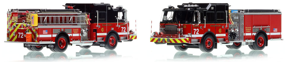 Chicago's E-One Engine 72 is hand-crafted and intricately detailed.