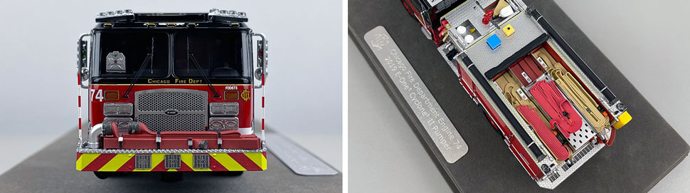 Closeup pics 1-2 of Chicago Fire Department E-One Engine 74 scale model