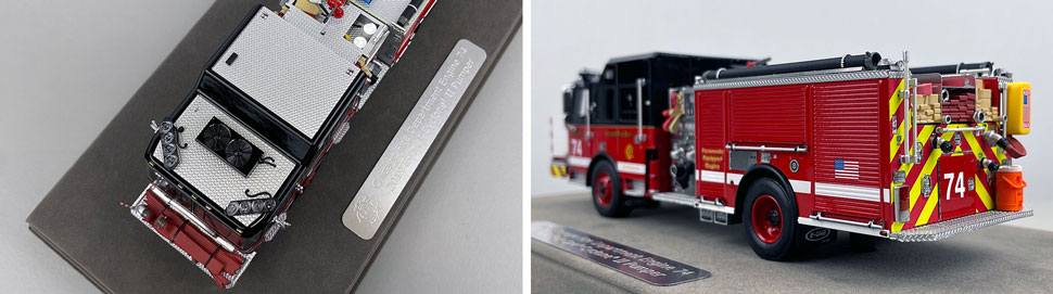 Closeup pics 7-8 of Chicago Fire Department E-One Engine 74 scale model